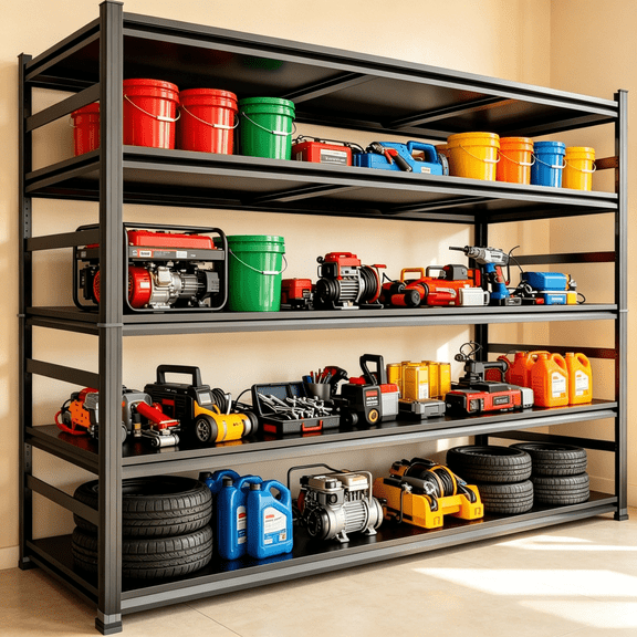 Heavy Duty Steel Storage Shelf, Adjustable Metal Garage Shelving Unit, 5-Tier Freestanding Storage Unit, for Industrial Home Garage Warehouse Use Pantries (72" Hx35.4 Wx15.7 D)