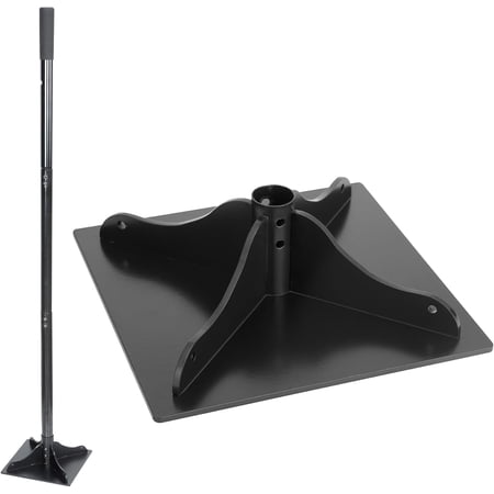 Heavy-Duty Steel Hand Tamper 8x8 Inches for Soil Gravel and Ground Compaction