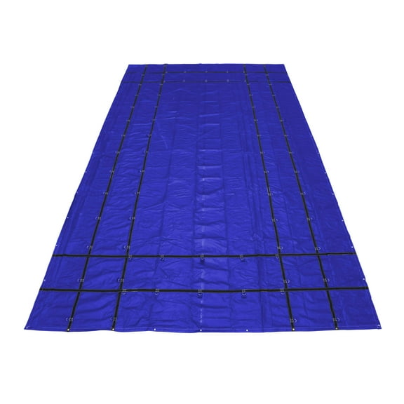 Heavy Duty Steel Tarp - 16' x 27' (4' Drop-4-Sided) - 18 oz. Blue Ta