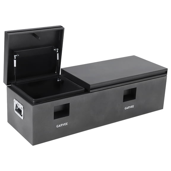 Heavy Duty Steel Truck Bed Tool Box – 56 Inch Double Door Metal Storage Chest, Waterproof & Durable, T-Handle & Side Handle – Organizer for Pickup, Tractor, RV, Trailer