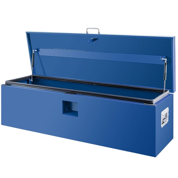Heavy Duty Steel Truck Bed Tool Box, Locking Waterproof Pickup Truck Storage Chest with Side Handles and Gas Struts, Weather-Resistant Toolbox for Truck Bed, Trailer, RV