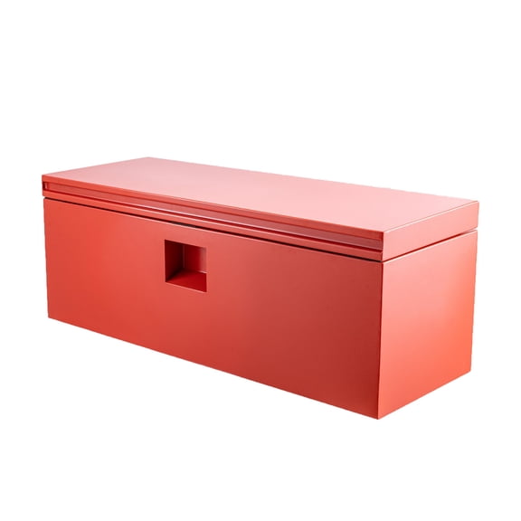 Heavy Duty Steel Truck Bed Toolbox - Weatherproof, Lockable Split Lift, Grooved Lid - Gas-Shock Assisted, Secure Storage Chest for Pickup, Trailer, RV, Flatbed, Tradesman, Durable Utility Vault