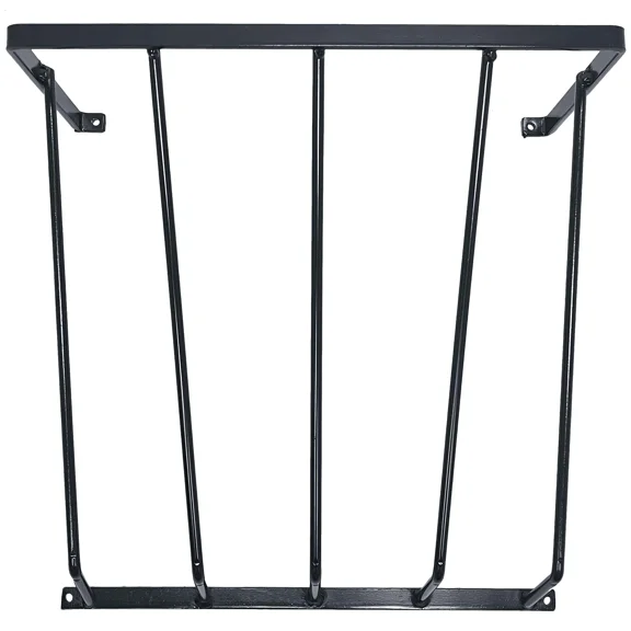 Heavy Duty Steel Wall Hay Rack by Dutch Ranch| Steel Hay Rack for Sheep, Goats & Livestock | Hay Feeder Wall Mount for Easy Hay Storage | Black Hay Rack for Blanket Storage | 18.5" Long | Made in USA