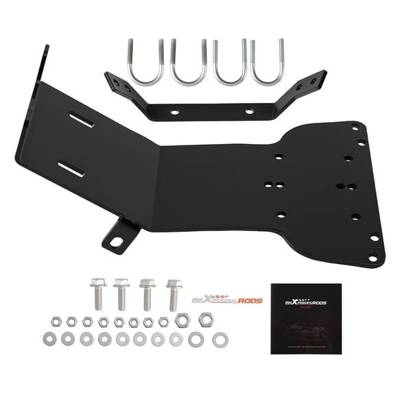 Heavy-Duty Steel Winch Mounting Plate Bracket Kit for 2000-06 Honda Rancher TRX350 TRX400 ATV, Black Powder Coated Front Winch Fairlead Mount, SKU 69339323