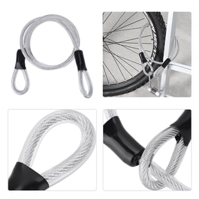 Heavy Duty Steel Wire Rope Security Cable with Sealed Looped Ends High Resistance Extended Durable Flexible Guard Rope for Gate Lock Glass Door 47 Inches / 120 cm Length