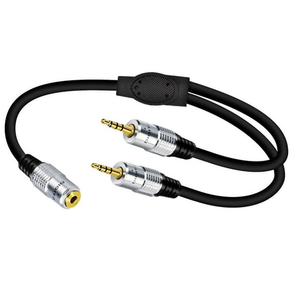 Heavy Duty Stereo DC3.5mm Auditory Splitter Enhances Signal Transmission For Sharing Music Videos Across 2 Devices
