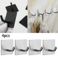 Heavy Duty Stick Hook Holders For Hanging Stainless Steel 4 Pack No