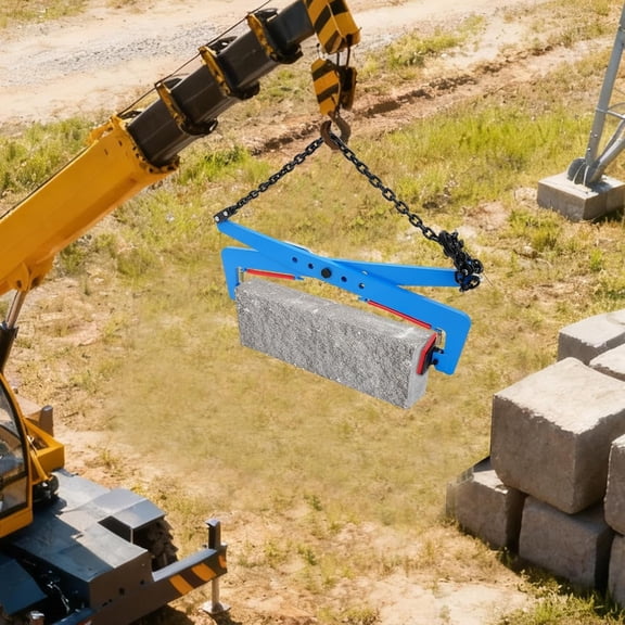 Heavy Duty Stone Lifting Clamp 1764lbs Capacity Alloy Steel Scissor Clamp Blue