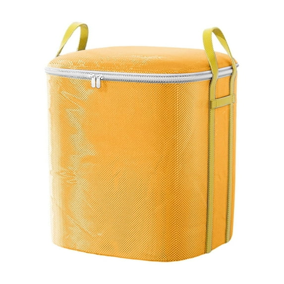 Heavy Duty Storage Bag for Clothes & Quilts | 80x73x60cm Oversized Moving Bag | Reinforced Handles & Double Zipper | Waterproof Polyester | Orange | 1PC