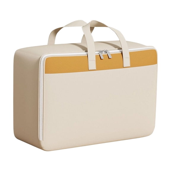 Heavy Duty Storage Bag with Reinforced Carrying Handles Oversized Clothing Quilt Storage Bag Moving Packing Bag Thickened Double Zipper Saves Travel Space