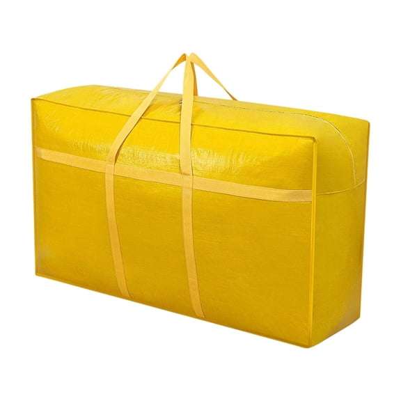 Heavy Duty Storage Bag with Reinforced Handles - Oversized Polyester Tote, Collapsible with Double Zipper Top Opening, Moving and Storage Bag for Clothing, Bedding & More