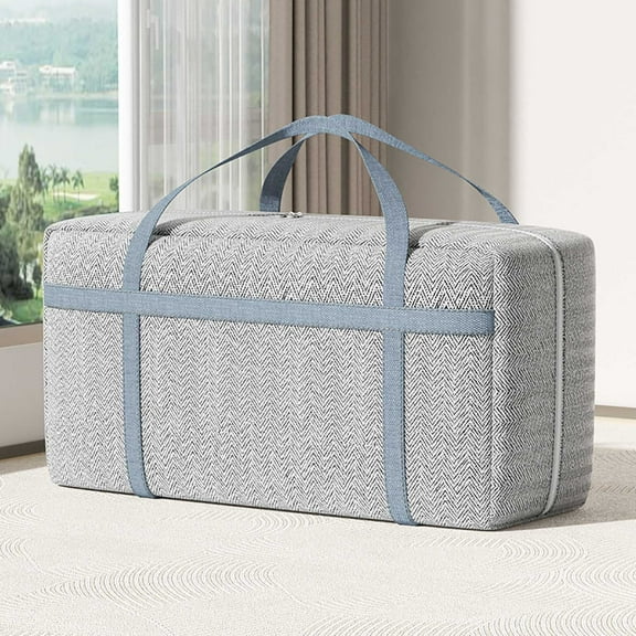 Heavy Duty Storage Bag,Thickened Large Capacity Organizer,Super Load Bearing Moving Bag,Quilt Clothing Storage,Two Way Zipper,Reinforced Handles
