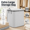 thumbnail image 1 of Heavy Duty Storage Bag Xxxl Jumbo, Reinforced Handle Clothes Organizer For Moving, Gray, 1 of 7