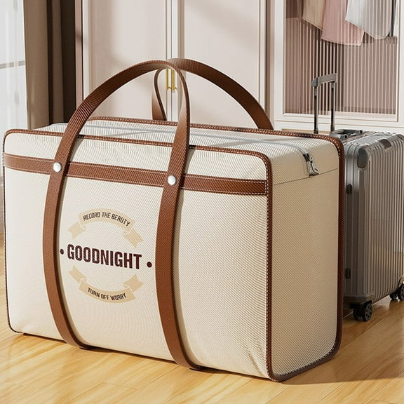 Heavy Duty Storage Bag with Handles - Reinforced Double Zipper Clothing Organizer Moving Packing Case Space Saving Travel Duffel(Xl)