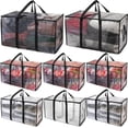 thumbnail image 1 of Heavy Duty Storage Bags Clear Storage Bins with Lids, Large Packing Boxes with Backpack Straps & Zippers College Dorm Moving Supplies, 8 Pack, 1 of 6