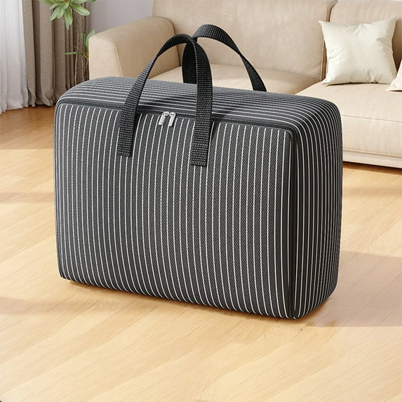 Heavy Duty Storage Bags, Large Capacity Moving tote, Collapsible Waterproof Clothes Organizer with Reinforced Handles and Double Zipper, Space Saving Travel Storage