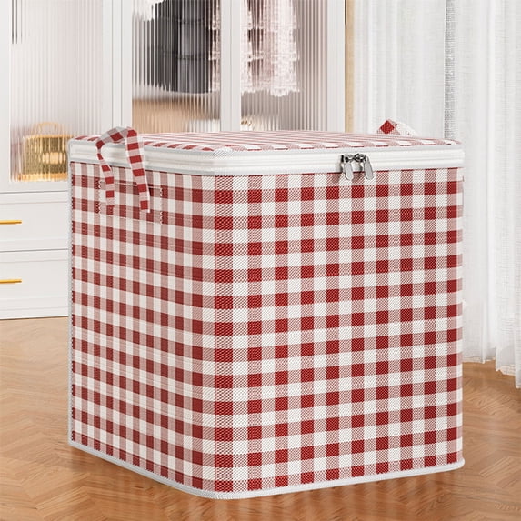 Heavy Duty Storage Bags with Reinforced Handles, Extra Large Moving Totes for Clothes Blankets Comforters, Double Zipper Collapsible for Space Saving