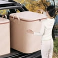 thumbnail image 1 of Heavy Duty Storage Bags with Reinforced Handles - Extra Large Thickened Double Zipper Tote, Foldable for Clothes, Moving & Travel, 1 of 8