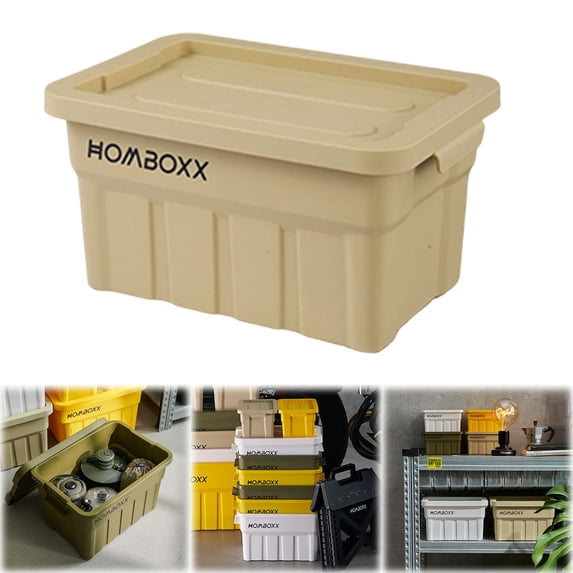 Heavy Duty Storage Bins,Industrial Style Desktop Storage Box Thickened Large Capacity Outdoor Camping Storage Box Car Mounted Miscellaneous Storage and Organizing Box