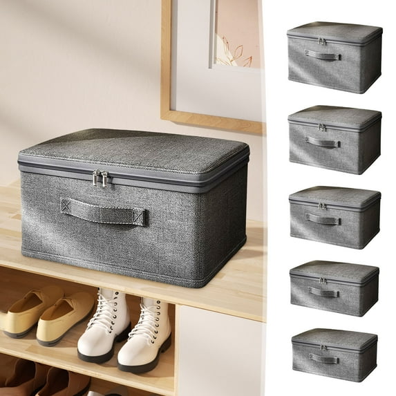 Heavy-Duty Storage Box with Carry Handles - Thickened Wardrobe Organizer for Home Essentials