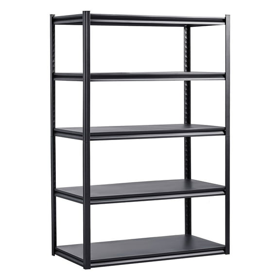 Heavy Duty Storage Shelves 24" D x 48" W x 72" H 5-Tier Garage Storage Shelving Unit with 3000 lbs Total Load Capacity, Adjustable Metal Shelves with Quick-Adjust Mechanism, Split Design