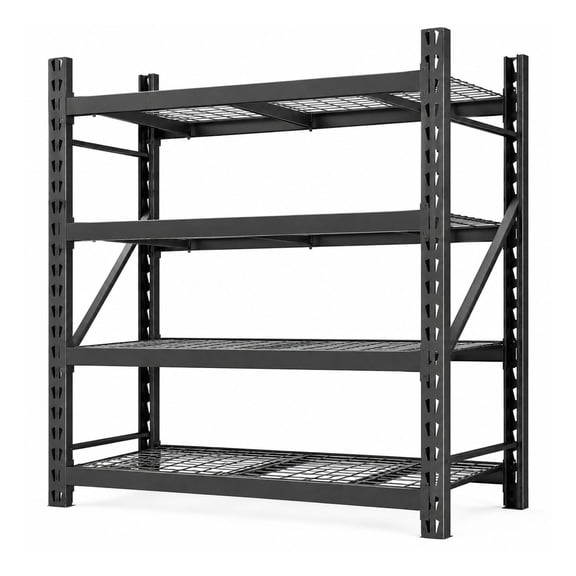 Heavy Duty Storage Shelves 6000 Pound Capacity, 61"W x 24"D x 72"H for Warehouse Garage Workshop