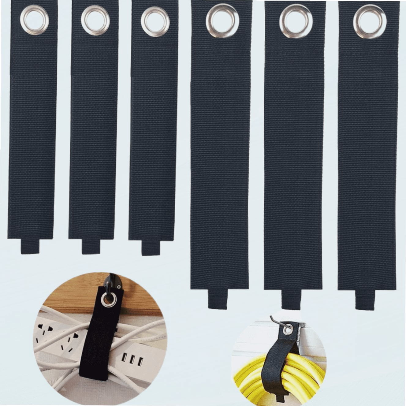 Heavy Duty Storage Straps by , 6 Assorted Pack 3M/3L, Hook and Loop ...