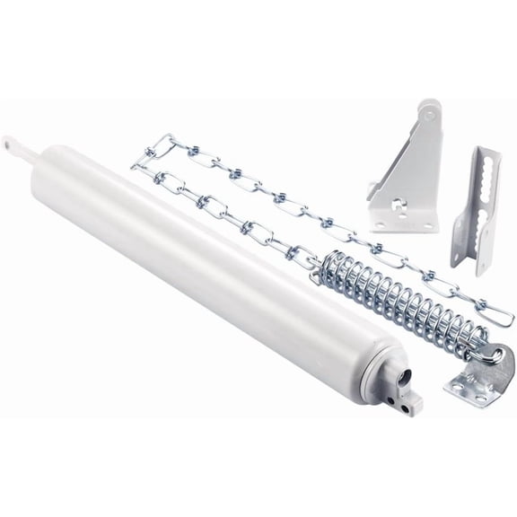 Heavy Duty Storm Door Closer with Wind Chain, Model 8730, Screen and Storm Door Closer Replacement, Adjustable Speed, for Doors 1 1/4" to 2" Thick, White