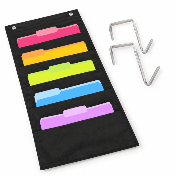 Heavy Duty Storpocket Chart For Classroom 5 Organizer With 2 Over-door Hangers Hanging Wall File Folders School Mailbox Home Offi