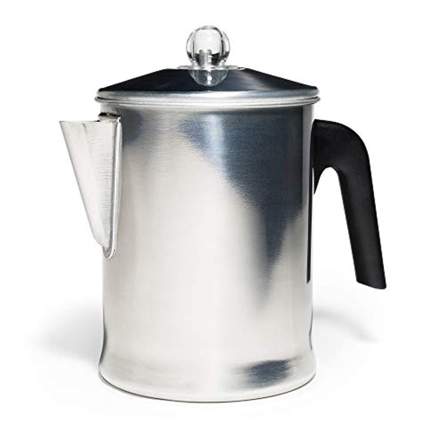 Heavy Duty Stove Top Percolator Coffee Pot Maker Aluminum Steel 9-Cup