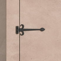 Heavy Duty Strap Hinge for Gates and Doors Decorative Large 15 1/2" Wrought Iron Fleur De Lis Design Renovators Supply