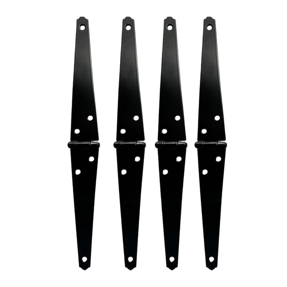 Heavy Duty Strap Hinges Black Shed Door Gate Hinges with Screws Furniture Door Hardware for Fence Gate Cabinet Door