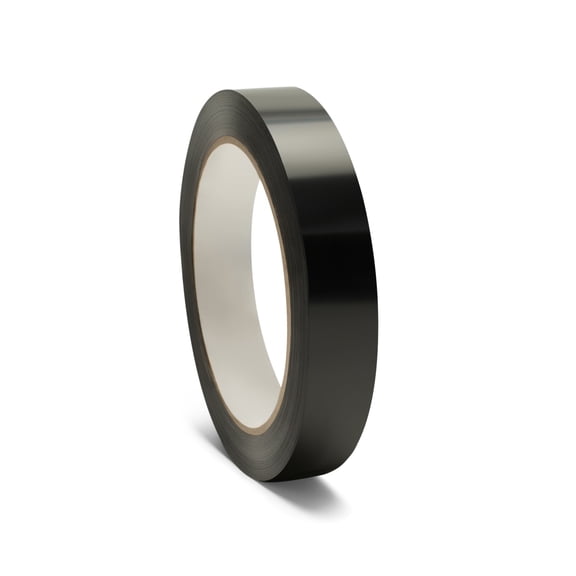 SSBM 3/8" x 60 Yds Black Strapping Tape, 2.8 Mil Reinforced Tape for Bundling, 6,912 Rolls