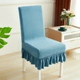 thumbnail image 1 of Heavy Duty Stretchy Chair Covers - Elastic Spandex Universal Slipcovers for Dining, Office & Event Chairs - Washable Polyester Fabric Protectors - Blue, 1 of 7