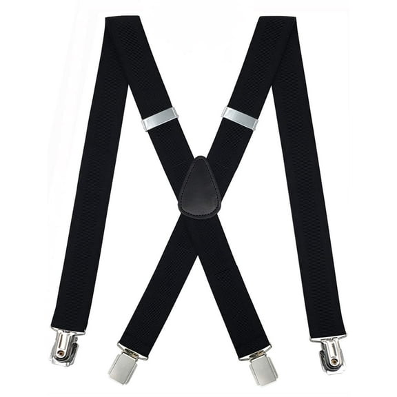Heavy Duty Strong Clips Adjustable Elastic X Back Braces Big and Tall Men's Suspenders