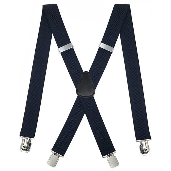 Heavy Duty Strong Clips Adjustable Elastic X Back Braces Big and Tall Men's Suspenders