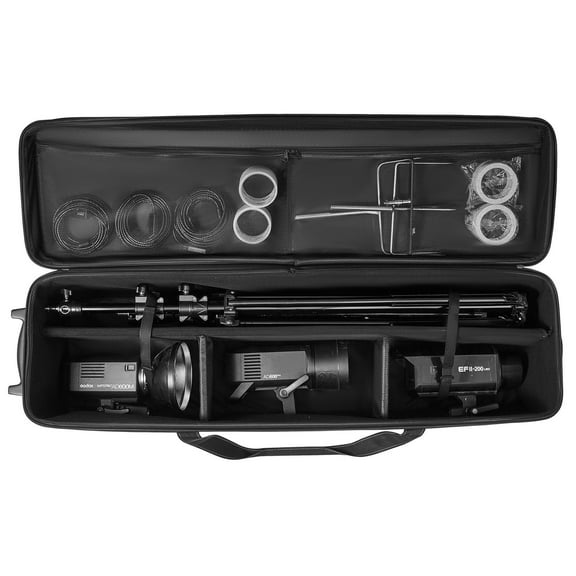 Heavy-Duty Studio Equipment Trolley Case - Rolling Camera Carry Bag with Wheels, 51.57 x 14.37 x 14.96 in, for Camera Gear Transport