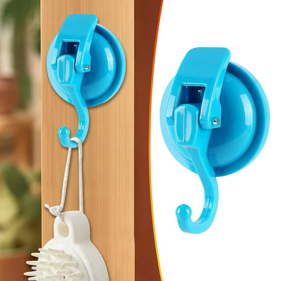 Heavy Duty Suction Cup Hooks for Shower, Bathroom Robe, Sturdy Vacuum Glass Hooks, Reusable, No Hole Punched, for Garland Decoration, 1 Pcs, 3.32x2.36x1.38"