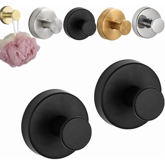 Heavy Duty Suction Cup Hooks for Shower, No Drill Stainless Steel Bathroom Hooks, Twist & Lock Vacuum Suction Hooks for Glass, Tile, Mirror, Door, Tower