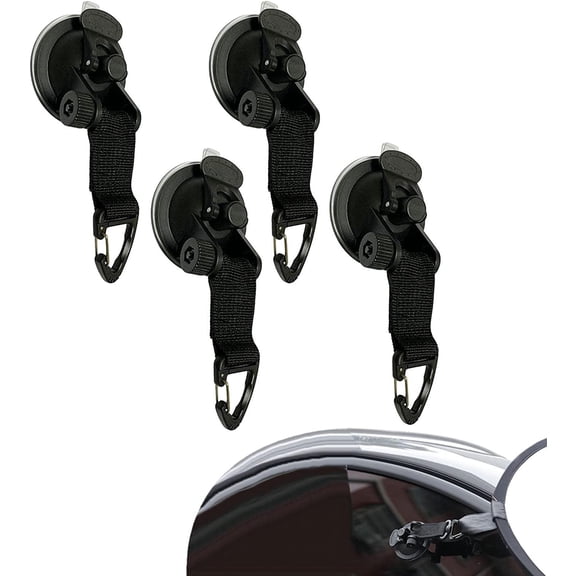 Heavy Duty Suction Cup, Solid Suction Cup Hooks Heavy Duty, Camping Tool with Securing Hook Tie Down Car Camping Tie Down Suction Cup for Camping Tarps