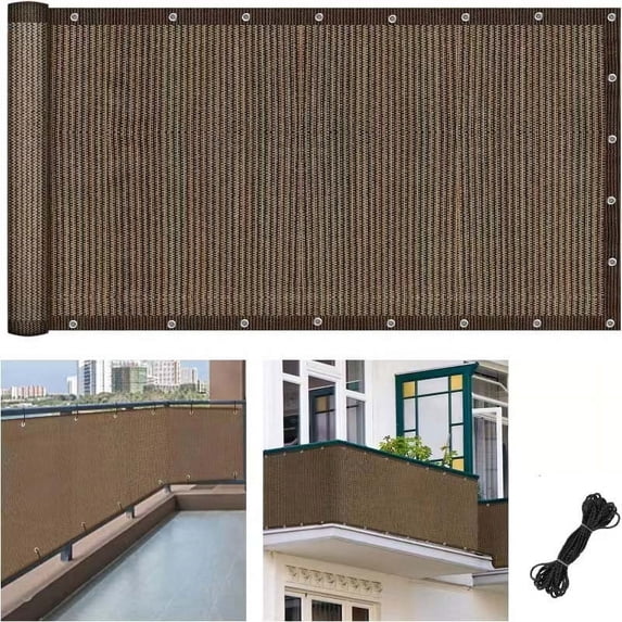 Heavy Duty Sun Shade Fabric Sun Shade Cloth for Garden Patio Balcony, UV Protection Heat Insulation Breathable Sunshade Cover, Shade Net for Outdoor Bonsais Area & Outdoor Living, 16*10ft, Brown