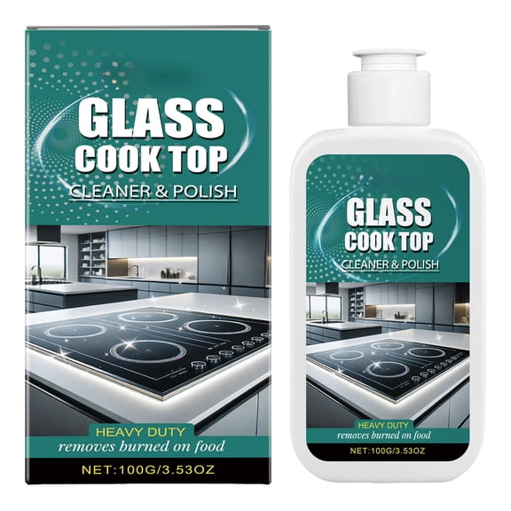 Heavy Duty Surface Safe Cooktop Cleaner & Polish, Liquid Designed for Glass and Ceramic Hob Deep Cleaning