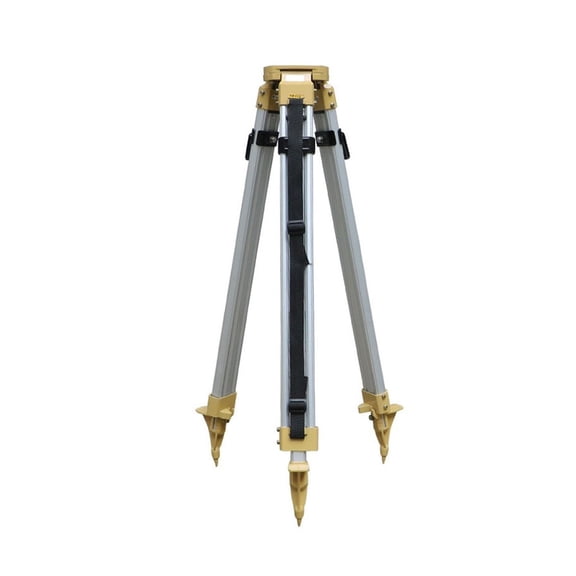 Heavy Duty Surveying Tripod, Aluminum Survey Tripod with 5/8-Inch 11-Threaded Flat Head Quick Clamp for Total Station Theodolite