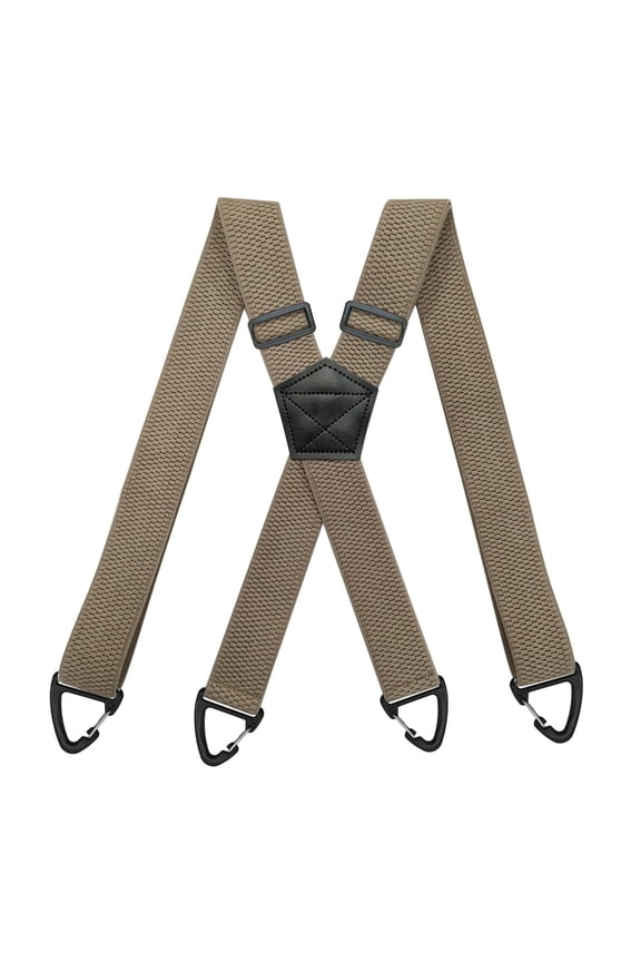 Heavy Duty Suspenders for Men Work Biker Outdoor 3.8cm Wide X-Back with 4 Snap Hook Adjustable Elastic Trouser Braces Strap Belt
