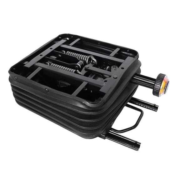 Heavy-Duty Suspension Seat Mechanical Shock Absorber Base,with 4.9" Adjustable Rails, Dual-Spring Vibration Reduction Full Dust Cover for Farm Tractor, Forklift, Harvester Construction Vehicles