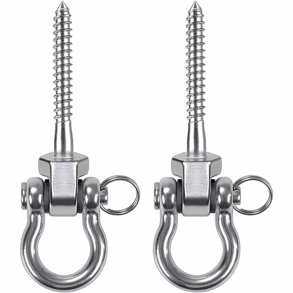Heavy Duty Swing Hangers with Bearings, 2 Pack Stainless Steel Screw Hardware for Hanging Chairs, Swings