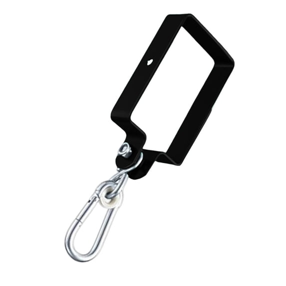 Heavy Duty Swing Hardware Hooks Square Clamp with Carabiner Weather Resistant Metal Bracket Outdoor Play Set Replacement Part