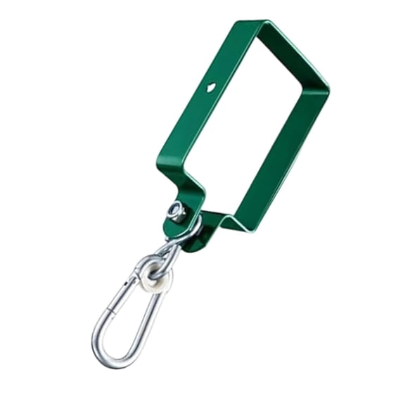 Heavy Duty Swing Hardware Hooks Square Clamp with Carabiner Weather Resistant Metal Bracket Outdoor Play Set Replacement Part