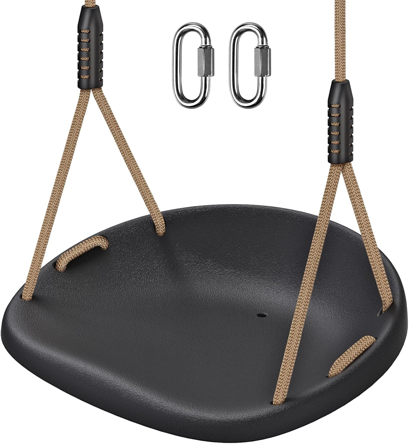 Heavy Duty Swing Seat with Adjustable Rope and Carabiners, Cushion ...