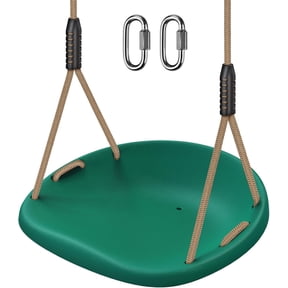 Heavy Duty Swing Seat for Adults Kids Tree Swing with Weather Proof Ropes Swing Set Accessories for Backyard Patio Garden Playground, Height Adjustable Green